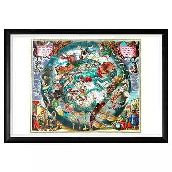 Картина карта созвездий южного полушария