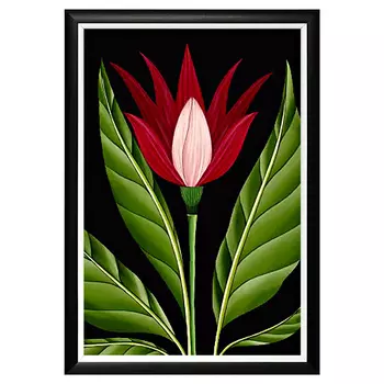 Картина лотос мечтательный в раме из полистирола