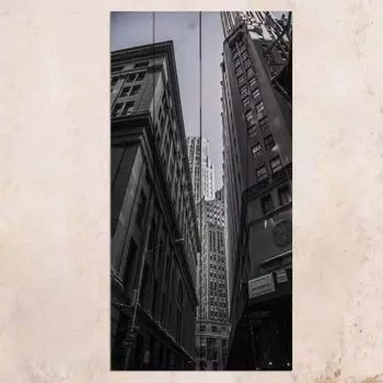 Картина на дереве небоскребы 40х80