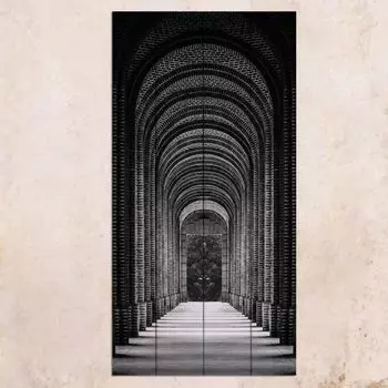 Картина на дереве тоннель 40х80