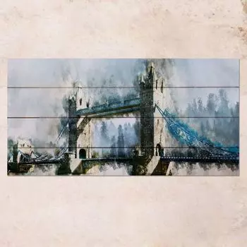 Картина на дереве Tower Bridge 40х80