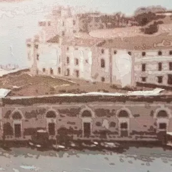 Картина на холсте город