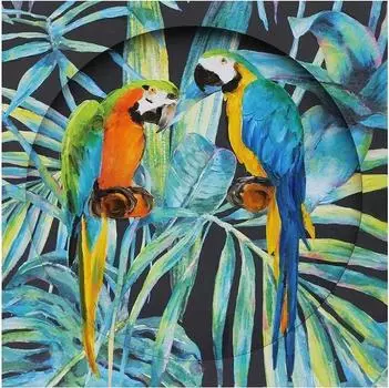Картина на подрамнике попугаи