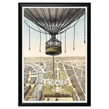 Картина париж с высоты птичьего полета