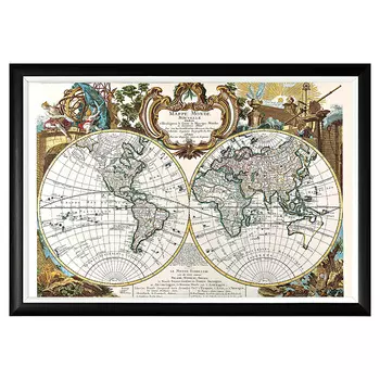 Картина полушария мира 1744