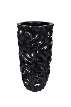 Кашпо напольное жемчужно - черного цвета
