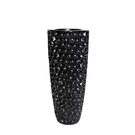 Кашпо жемчужно-черное