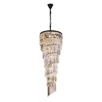 Каскадная подвесная люстра из хрусталя