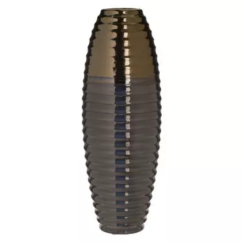 Керамическая ваза черно-золотого цвета