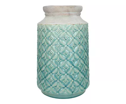 Керамическая ваза голубого цвета