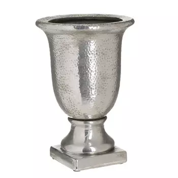 Керамическая ваза серебряного цвета