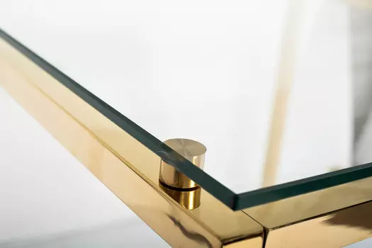 Кофейный стол из стали и стекла