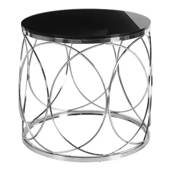 Кофейный стол с черной столешницей