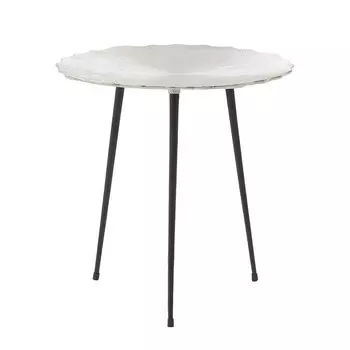 Кофейный стол с серебрянной столешницей