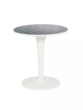 Кофейный стол Tiptop Double j. Olive на белой ножке