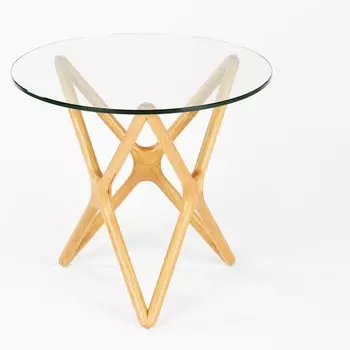 Кофейный стол "Triple" с круглой столешницей из стекла