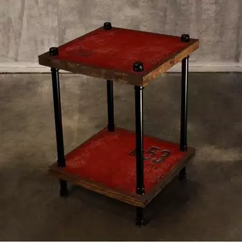 Кофейный столик из массива сосны и металла