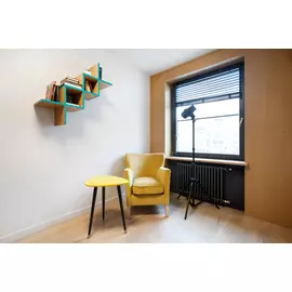 Кофейный столик капля с бирюзовой столешницей