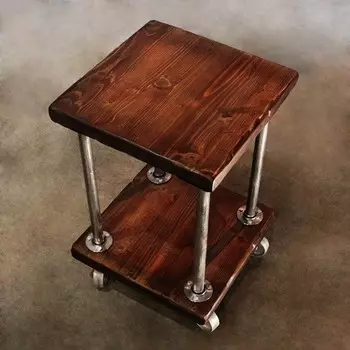 Кофейный столик на колесах 66 из массива сосны