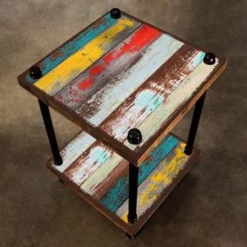 Кофейный столик Old Boat из массива сосны и металла