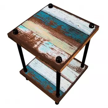 Кофейный столик Old Boat из массива сосны и металла