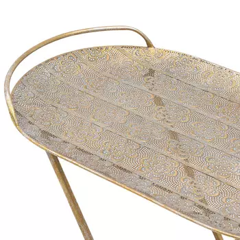 Кофейный столик-поднос золотого цвета