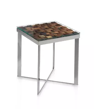 Кофейный столик со стальным основанием