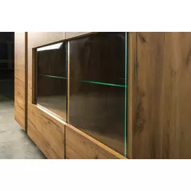 Комод арчи с подсветкой цвета дуб крафт золотой/камень тёмный