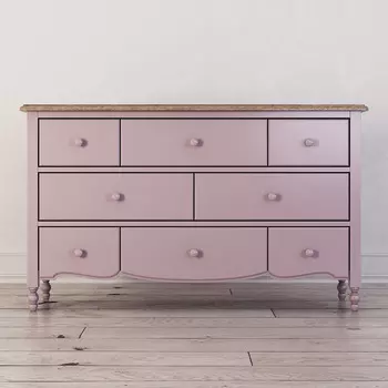 Комод бельевой с восемью ящиками Leblanc лавандового цвета