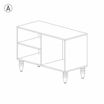 Комод c зеркальными вставками Laterza White