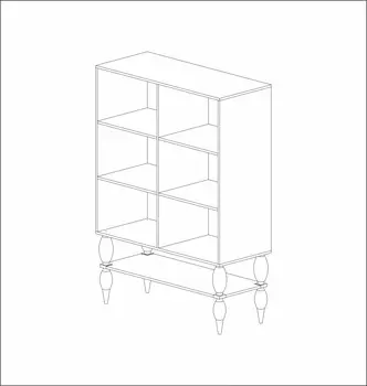 Комод Cadore Black черного цвета