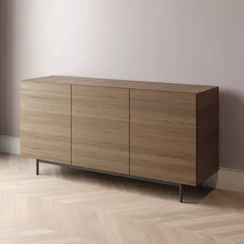 Комод Cube-1 150x45 с распашными фасадами черного цвета