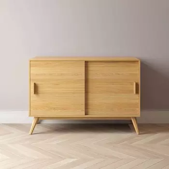 Комод Emilia 150 с раздвижными дверцами цвета натуральный дуб