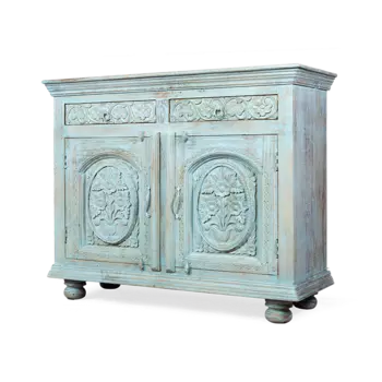 Комод Florum Magnific двухдверный голубого цвета