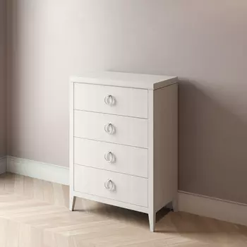 Комод Helena High 80 с четырьмя ящиками черного цвета