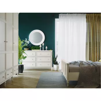 Комод из шести ящиков Riverdi цвета слоновой кости