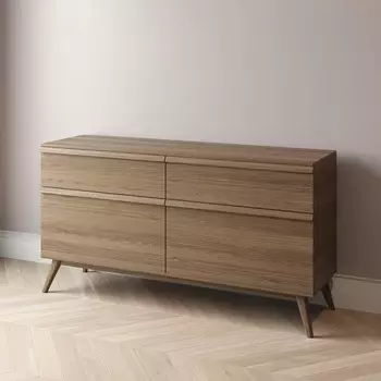 Комод Lina-1 100х50 с выкатными ящиками цвета орех