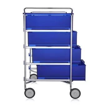 Комод Mobil на колесах синего цвета