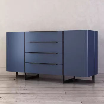 Комод Olsen с четырьмя ящиками и дверцами