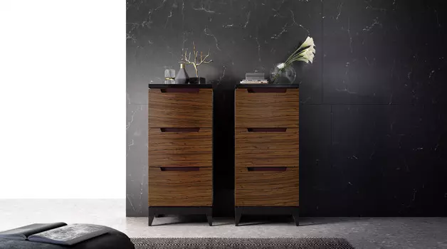 Комод с тремя выдвижными ящиками Alto зебрано