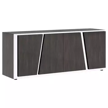 Комод Smoked со стеклянными полками