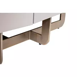 Комод высокий с дверцами серого цвета