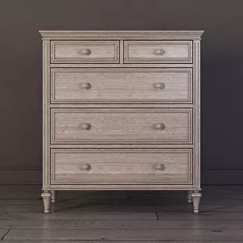 Комод высокий с пятью ящиками Riverdi цвета светлый дуб
