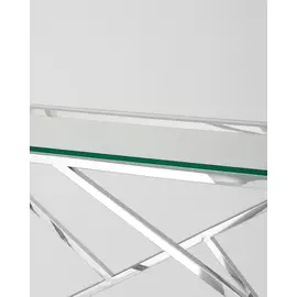 Консоль арт деко с основанием серебристого цвета