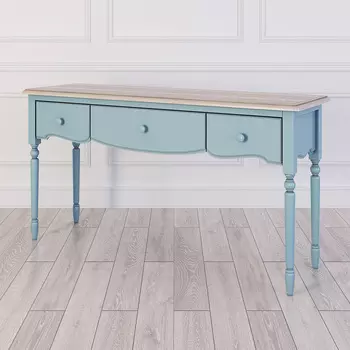 Консоль Leblanc с тремя ящиками, голубая