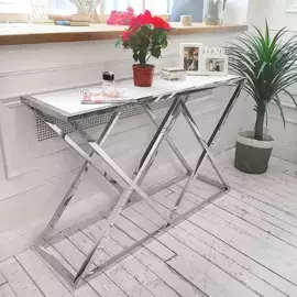 Консоль Marcelo с хромированным основанием