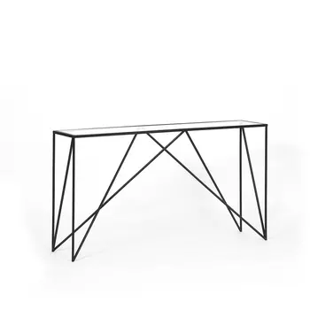 Консоль Monaco Black со стеклянной столешницей