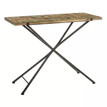 Консоль с деревянной столешницей