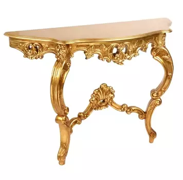Консоль с деревянной столешницей Fly Gold