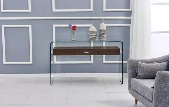 Консоль с ящиком цвета венге